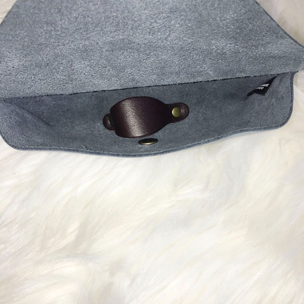 Portland Leather Goods Sunglasses Case Storm Gray Blue - Picture 5 of 7